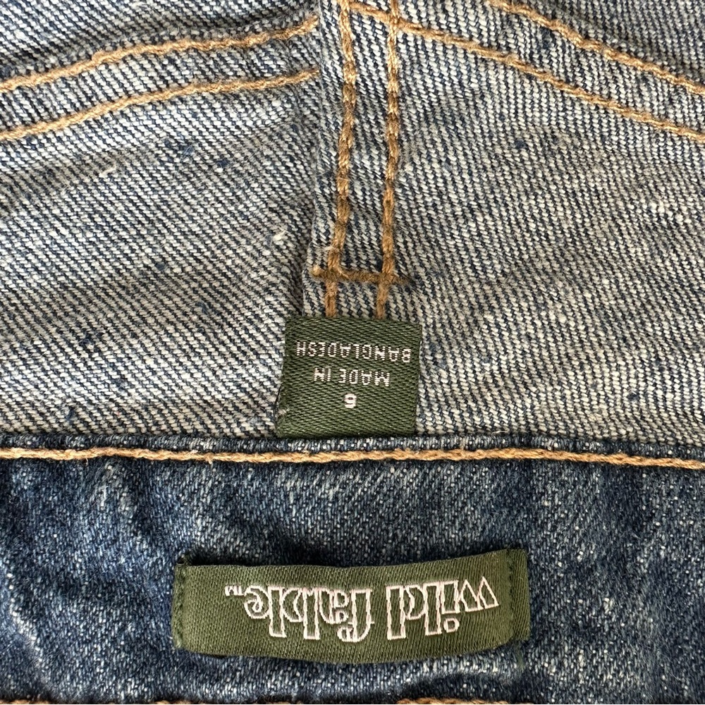 Wild Fable  Hi Rise Distressed Blue Denim Shorts - Picture 5 of 6